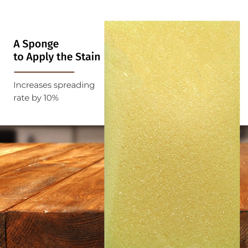SamaN Staining Kit â€“ Includes Sponge, 2 Cloths and Gloves to Effectively Stain Wood - Image 2